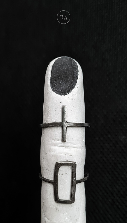 pierścionki srebrne Pierścionek Dwa srebrne pierścionki SANTI każdy rozmiar