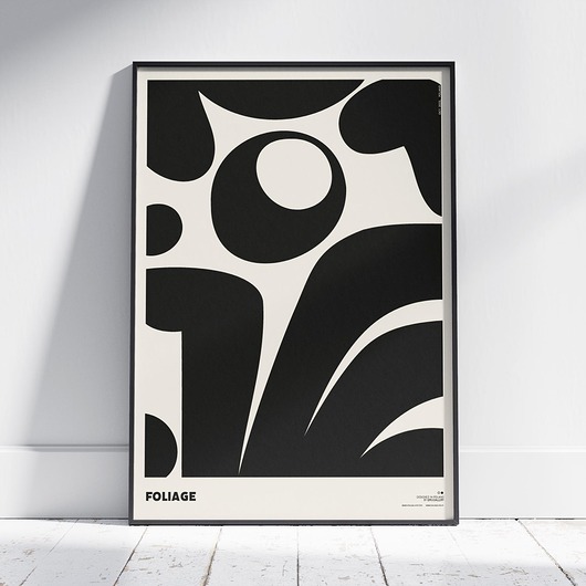 plakaty Plakat abstrakcyjny, abstrakcja, geometria, b&w - Roślinność