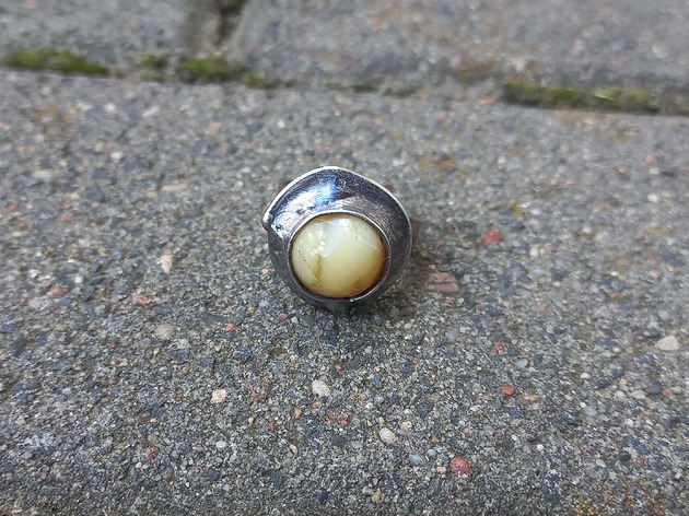 pierścionki - różne Żółty opal - pierścionek regulowany