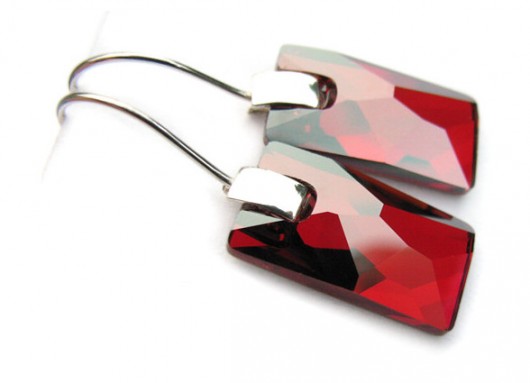 kolczyki swarovski Ogniste kolczyki ze kryształ Swarovskim - Eruption