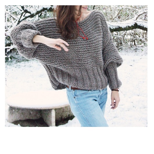 swetry damskie  Brązowy sweter handmade moher z wełną