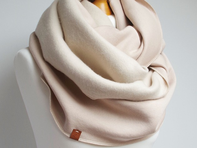 szale damskie Zimowy komin damski, szalik bawełniany na zimę, duży komin oversize