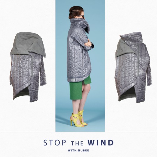 płaszcze damskie Nubee / Asymmetry Stack Płaszcz