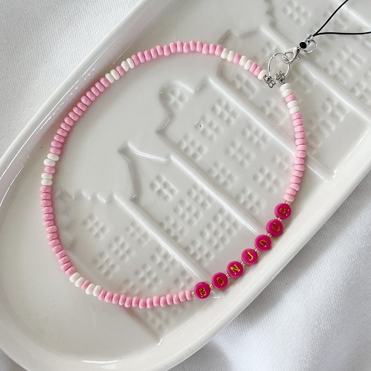 breloki Charms do telefonu  BONJOUR pink