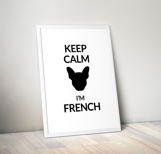 KEEP CALM...buldog - B2 - plakat typograficzny PLAKATY GEOMETRYCZNE