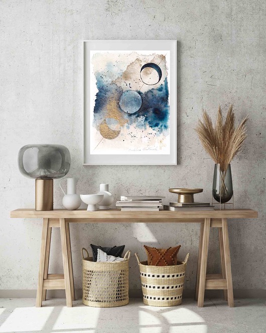 grafiki i ilustracje Plakat Fazy Księżyca - Moon