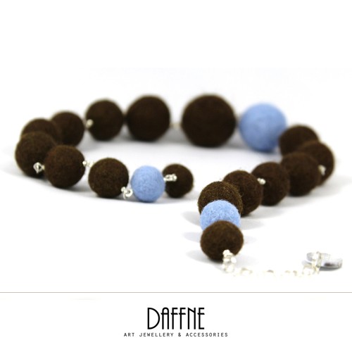 Naszyjnik Blue with Brown LOVINA PRINTS