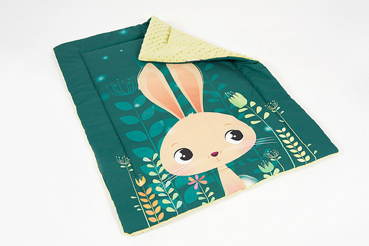 Mięciutki kocyk minky - Zajączek - 75x100 Minky and Cotton