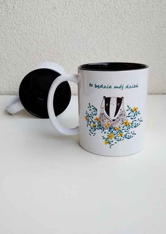 kubki to będzie mój dzień / kubek z borsukiem 330ml