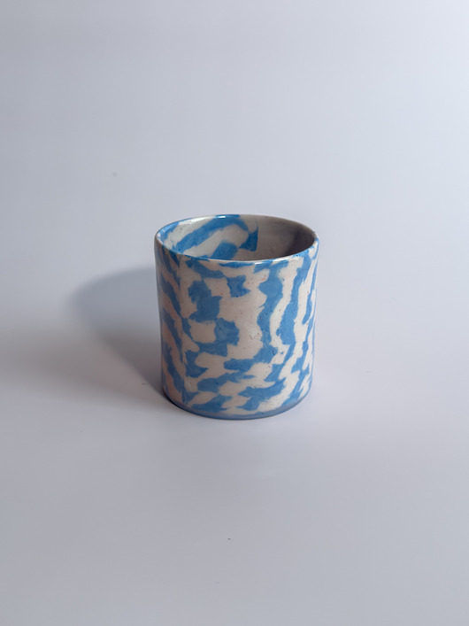 kubki Czarka / kubek nerikomi błękitno-różowy kratka II