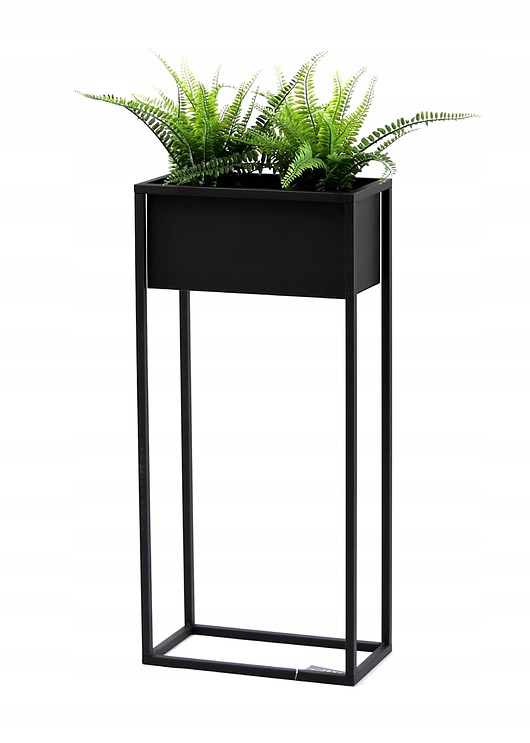 kwietniki Kwietnik Metalowy CUBO 80x40cm czarny