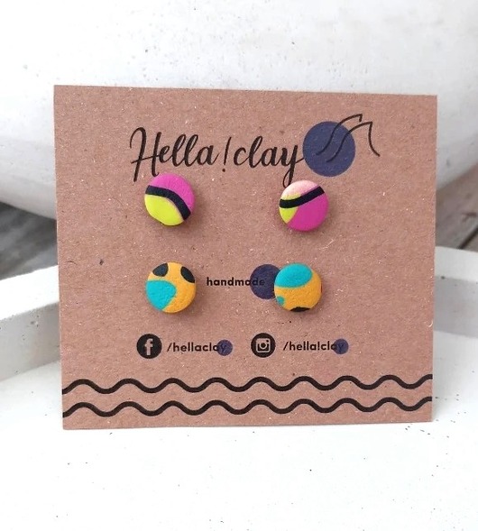 Minikolczyki 2pack Hellaclay