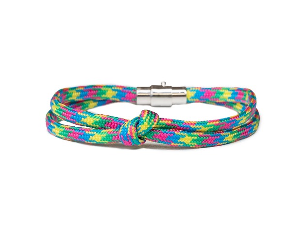 Bransoletka z liny górska sportowa Simple Knot Silver Rock