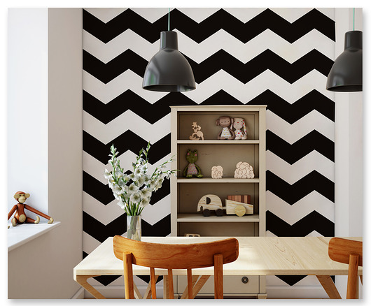 Tapeta dziecięca Chevron Black Humpty Dumpty Room Decoration