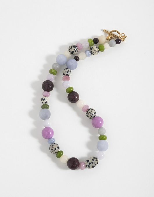 kolie Bąbelkowy naszyjnik z kamieni naturalnych