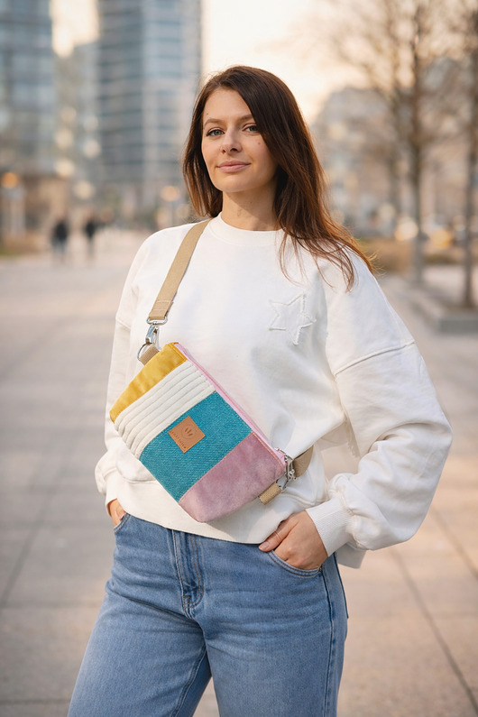 saszetka nerka Patchworkowa torebko nerka Key West