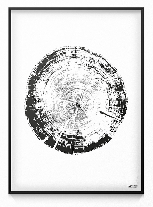 Zestaw Plakatów Oddcisk drzewa 2 i 4 35,3x50cm  WzoryKolory