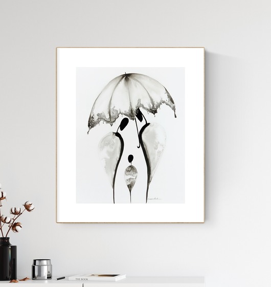 grafika 40X50 cm wykonana ręcznie MiniMalArt