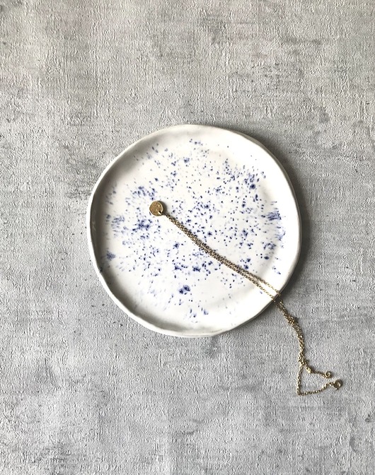 pojemniki na biżuterię talerzyk na biżuterię blue ink