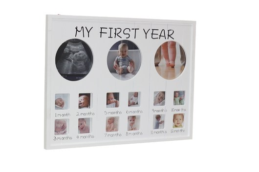 Ramka na 15 zdjęć MY FIRST YEAR biała amdecor