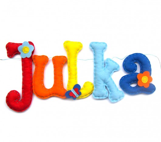 Literki z filcu - 12-16cm - Julka locoloro
