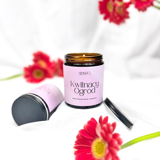 świece zapachowe Świeca Sojowa Kwitnący Ogród 180 ml