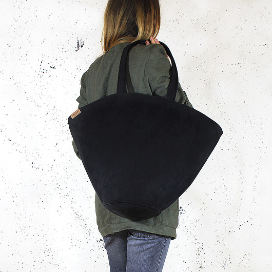 torby na ramię Shelly bag czarna torba nubuk syntetyczny vegan