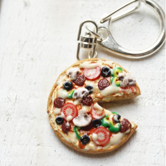 Pizza brelok modelina na prezent Lemon Lovely