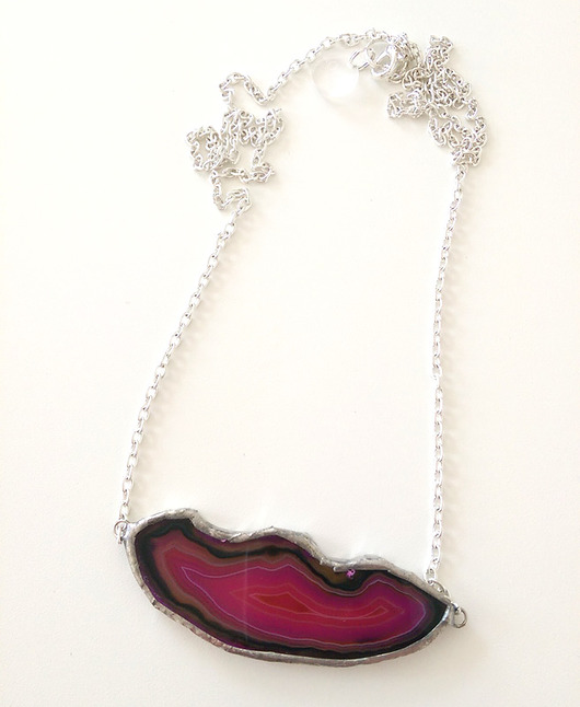 Agate Necklace / różowy no2 Monika Roth