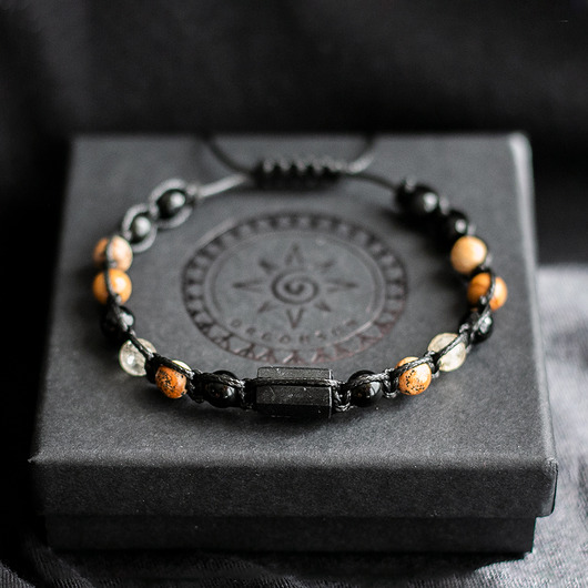 biżuteria męska Twórcza Energia Kreatywność Moc Bransoletka Męska Amulet Turmalin Talizman