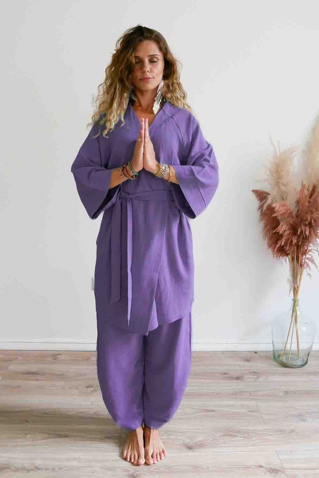 bluzki kimonowe damskie KIMONO lniane Shakti