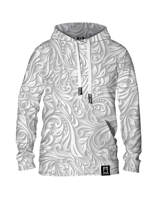 bluzy męskie Męska Bluza z kapturem DR.CROW White Paisley