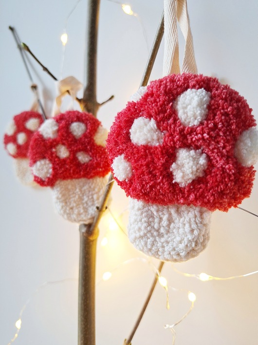 dekoracje świąteczne Muchomorek na choinkę