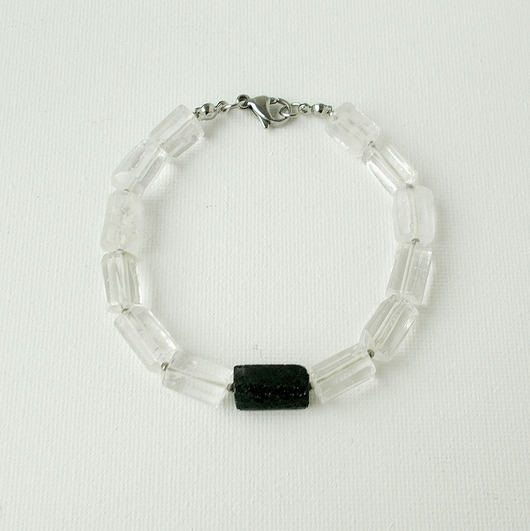 bransoletki z kamieni naturalnych Turmalin i kryształy Bransoletka