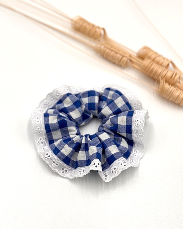 gumki do włosów Scrunchie/frotka Haft angielski