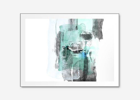 Autorska grafika Temptation (mint), miętowa PRINTLOVE