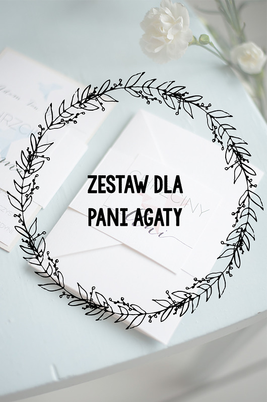Zestaw zaproszeń dla Pani Agaty ORIGAMI II Papel