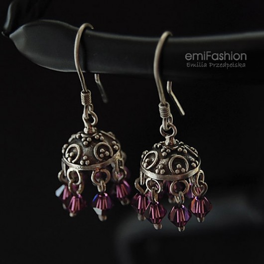 kryształ Swarovski Amethyst w srebrze - zamówienie MAREMI Jewelry