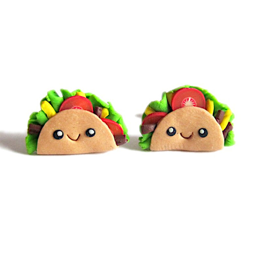 kolczyki z masy plastycznej Kolczyki Mini Tacos