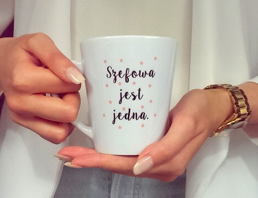 Kubek Latte SZEFOWA JEST JEDNA FarrowDesign