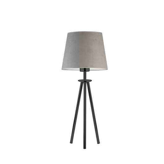 lampy stołowe Lampka nocna na trójnogu do sypialni z abażurem welurowym BERGEN VELUR