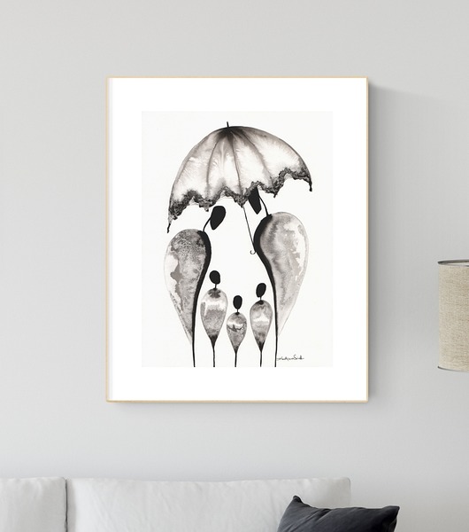 grafika 30X40 cm wykonana ręcznie MiniMalArt