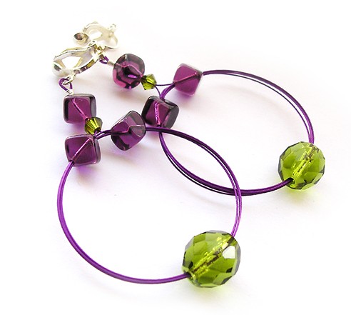 Violet - klipsy Qfer