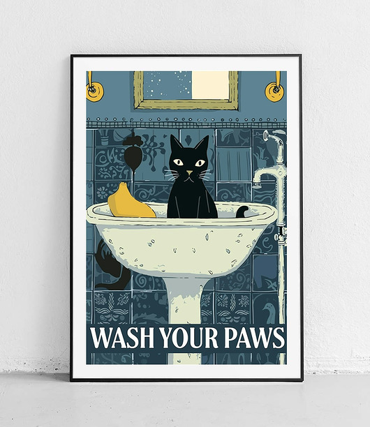 plakaty Plakat Kot i Zasada Czystości