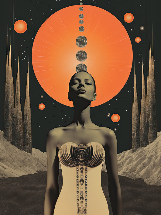 plakaty Plakat / Surrealistyczny Kolaż / Kobieta