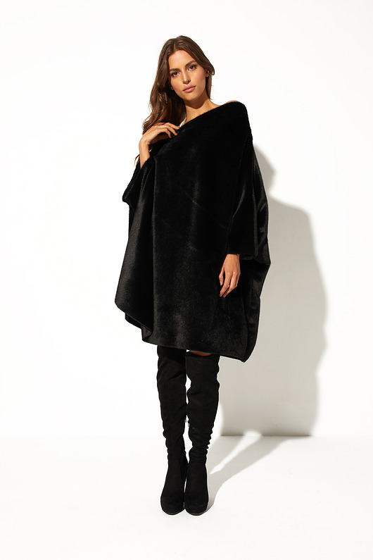 swetry damskie  Przekoszone ponczo