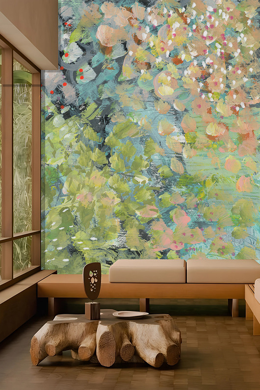 tapety i naklejki ścienne Tapeta - Pastelowy sad