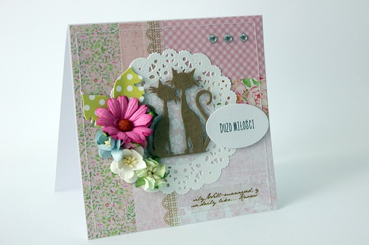 Kartka ślubna z kotami i kartka na wieczór panie papierkarnia