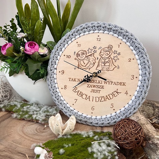 zegary Zegar dla dziadków, prezent dla dziadka i babci, zegarek