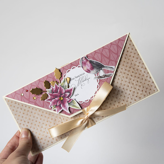 Boże Narodzenie - inne Świąteczny folder na pieniądze kartę prezentową kartka